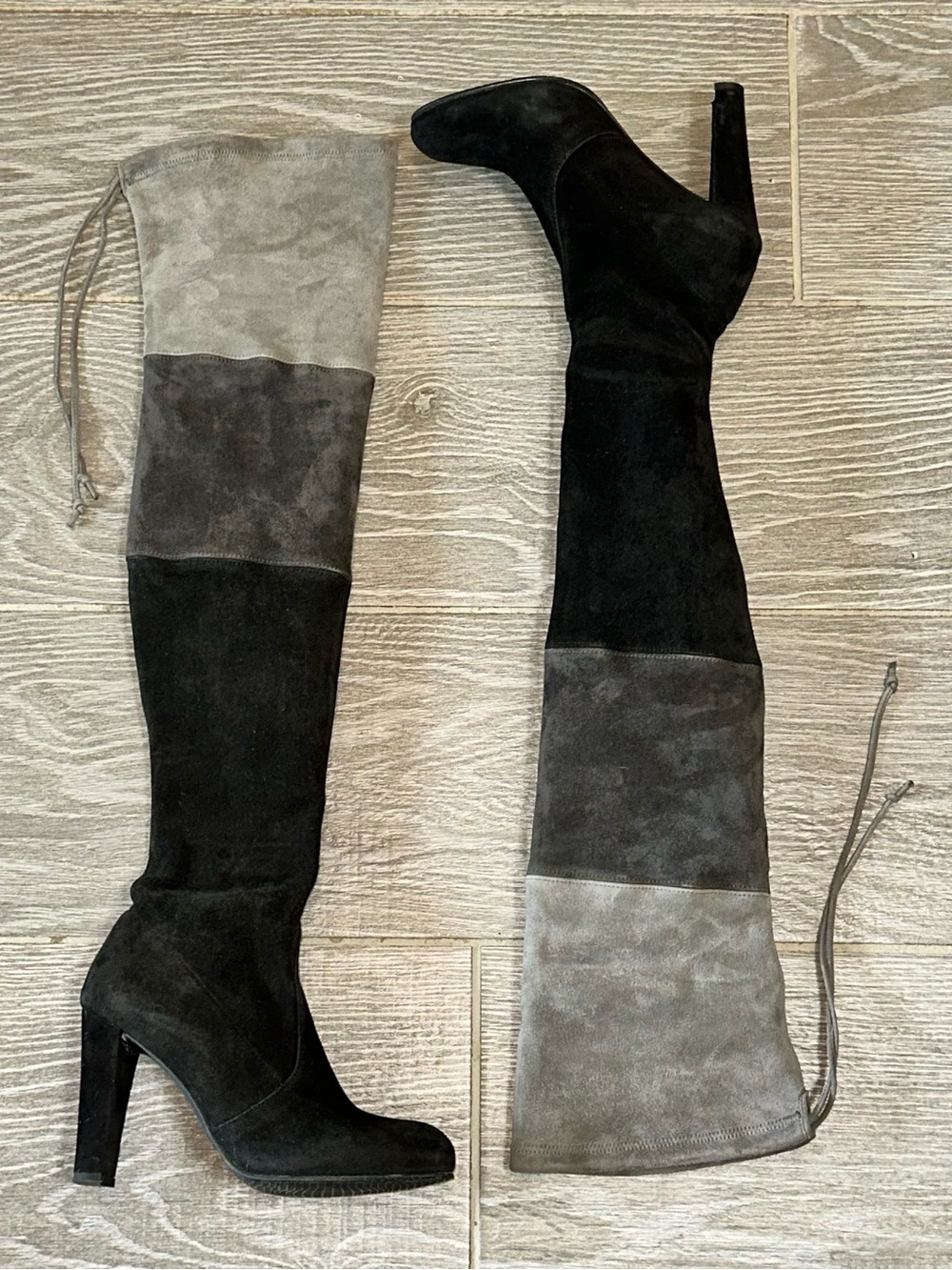 Stuart Weitzman Trio Highland Over-The-Knee Suede Women’s 6M Boots Colorblock